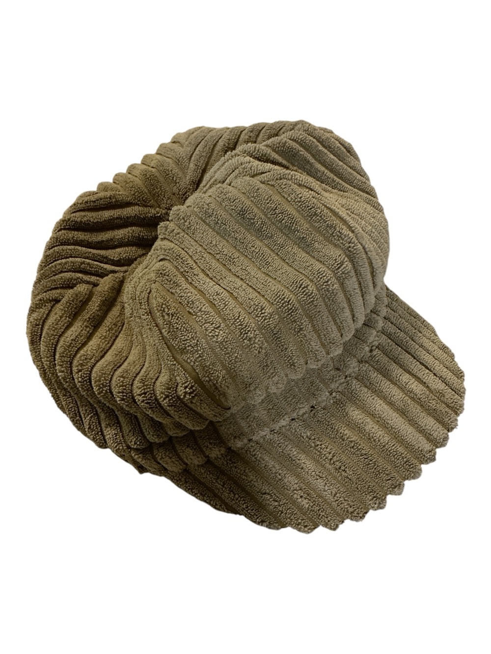 Men's Olive Corduroy-Style Baker Boy Cap